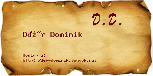 Dér Dominik névjegykártya
