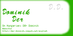 dominik der business card