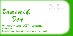 dominik der business card